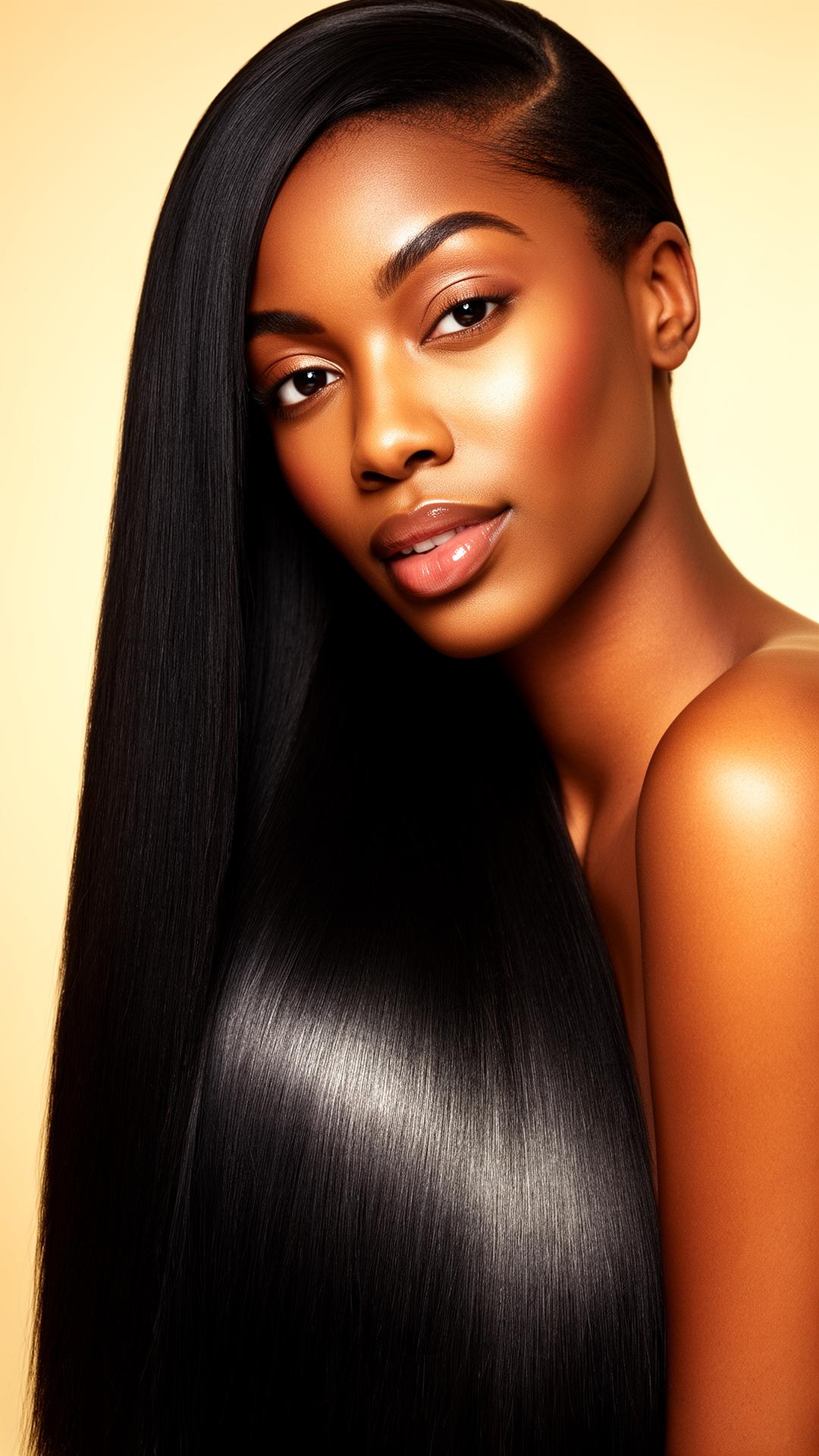 Long silky straight Vietnamese hair